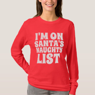 GRAPPIG KERSTMIS ONDEUGEND LIJST DAMES T-shirt