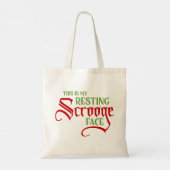 Grappig Kerstmis Rust Scrooge Gezicht Tote Bag (Achterkant)