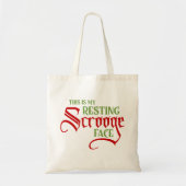 Grappig Kerstmis Rust Scrooge Gezicht Tote Bag (Voorkant)