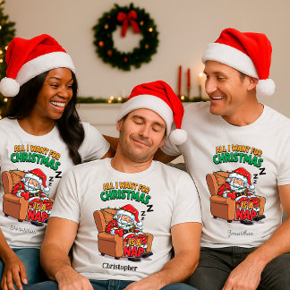 Grappig Kerstmis T-shirt van Kerstman – Naam naar
