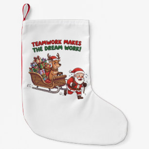 Grappig Kerstmis Teamwork Makes The Dream Work Kleine Kerstsok