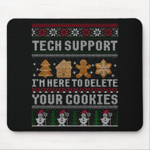 Grappig Kerstmis Tech Support Computer T-shirt Muismat