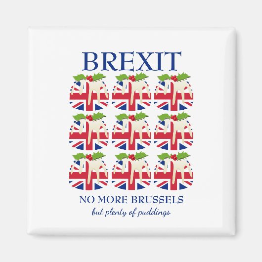 Grappig | Kerstmis | UNION JACK | BREXIT Magneet (Voorkant)