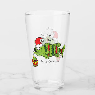 Grappig kerstmis Vist de Cartoon van de visklauw Glas