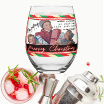 Grappig Kerstmis Wijn Glas Retro Beste Vriendin Ou
