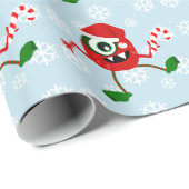 Grappig kerstmonster Wrapping paper Cadeaupapier (Rol Hoek)
