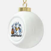 Grappig kerstornament met Muis Music Band Keramische Bal Ornament (Rechts)