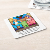 Grappig kerstpapier met Humor Onderzetter (Schuin)