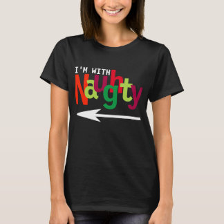 Grappig kerstparen die Naughty en Nice #1 T-shirt