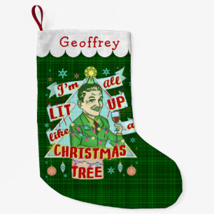 Grappig kerstrecro Drink Humor Man Kleine Kerstsok