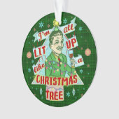 Grappig kerstrecro Drink Humor Man Ornament (voorkant)