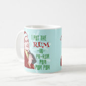 Grappig kerstrecro Rum Drink Man Holiday Koffiemok (Voorkant links)
