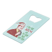 Grappig kerstrecro Rum Drink Man Holiday Kredietkaart Flessenopener (Voorkant Gekanteld)