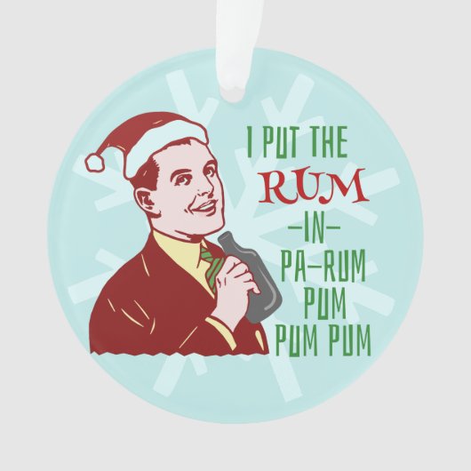 Grappig kerstrecro Rum Drink Man Holiday Ornament (voorkant)