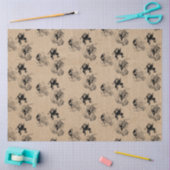 Grappig kerstrecro  Santa Kraft Pattern Tissuepapier (Craft)