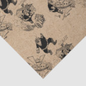 Grappig kerstrecro  Santa Kraft Pattern Tissuepapier (Detail)