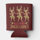Grappig kerstrendiertje Alle dames van de Jingle Blikjeskoeler (Achterkant)