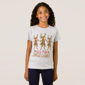 Grappig kerstrendiertje Alle dames van de Jingle T-shirt (Voorkant volledig)