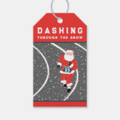 Grappig kerstrenner Gift Labels Cadeaulabel (Voorkant)