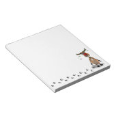 Grappig kerstrood met neus rendier notitieblok (Schuin)