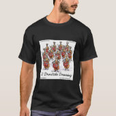 Grappig kerstshirt "12 Drumsticks Drumming T-shirt (Voorkant)