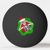 Grappig Kerstskelet Pet Rood Groen Splatter Pingpongballen (Voorkant)