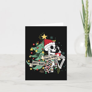 Grappig Kerstskelet Sorta Merry Sorta Scary F Kaart