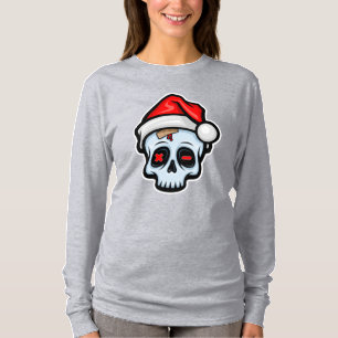 Grappig kerstsschedel, Cartoon stijl T-shirt
