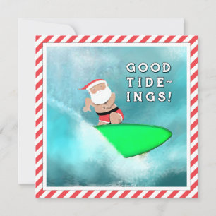 Grappig Kerststrand Feestdagenkaart