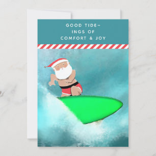 Grappig Kerststrand Feestdagenkaart