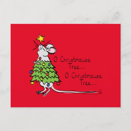 Grappig kersttaartje-Cartoon Briefkaart (Voorkant)