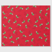 Grappig kersttaartje-Cartoon Cadeaupapier (Vlak)