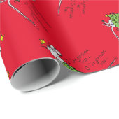 Grappig kersttaartje-Cartoon Cadeaupapier (Rol Hoek)