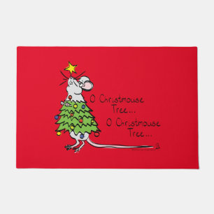 Grappig kersttaartje-Cartoon Deurmat