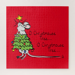 Grappig kersttaartje-Cartoon Legpuzzel