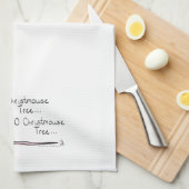 Grappig kersttaartje-Cartoon Theedoek (Quarter Fold)