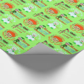 Grappig kersttactische Cartoon Cadeaupapier (Hoek)