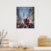 Grappig kerstwonderland poster (Keuken)