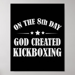 Grappig kickbokscadeau Bijbel Vechtkunst Kick Boxi Poster