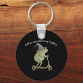 Grappig kikker grafisch Gezegde weg om Tom Fooler Sleutelhanger (Voorkant)