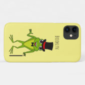 Grappig kikker met bovenste hoed cartoon Case-Mate iPhone case (Achterkant (horizontaal))