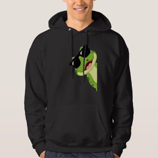 Grappig kikker met zonnebril hoodie (Voorkant)