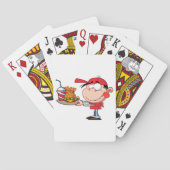 Grappig Kind Fastfood Lover Burger, Friet en Drink Pokerkaarten (Achterkant)