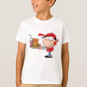 Grappig Kind Fastfood Lover Burger, Friet en Drink T-shirt (Voorkant)