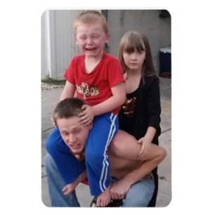 Grappig kinder in staking magneet