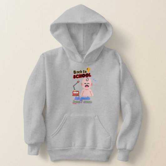 grappig kinder sweatshirt met hoodie " BACK TO SCH (Laagn)