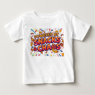 Grappig Kinder T-shirt Aangedreven Door Snacks En
