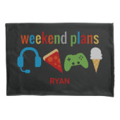 Grappig Kinder Weekend Plans Gamer Video Game Boys Kussensloop (Voorkant)