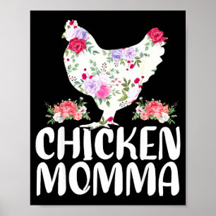 Grappig kip mama shirt voor vrouwen moederdag poster