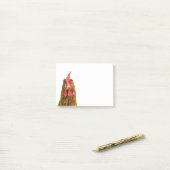 Grappig kip portret foto op wit post-it® notes (Op bureau)